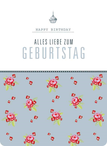 Postkarte Rosen - Alles Liebe zum Geburtstag
