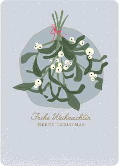 Postkarte Mistelzweig - Frohe Weihnachten